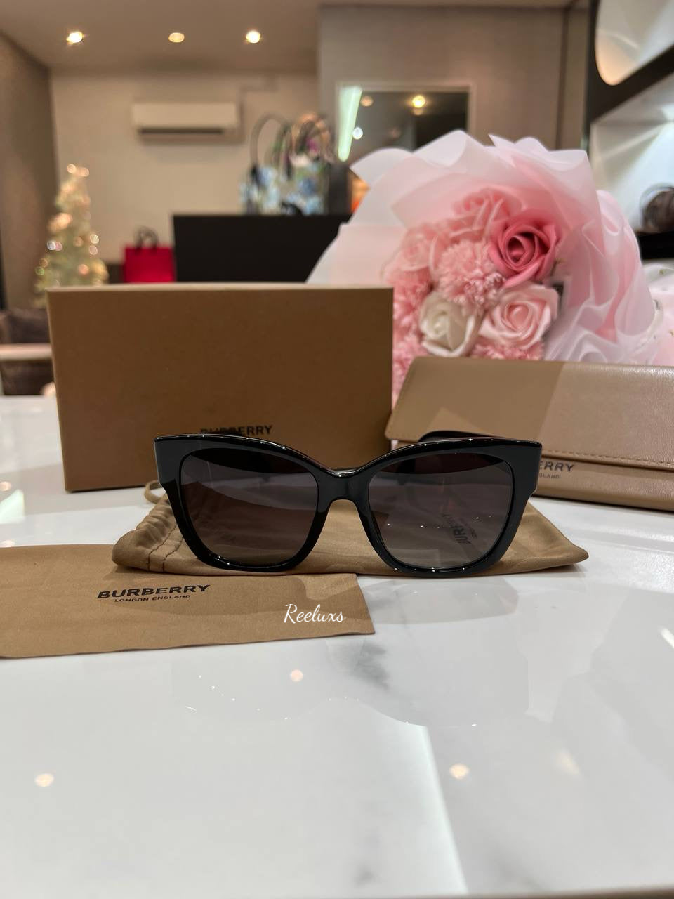 BURBERRY B 4345 3001/8G Black  Gradient Sunglass
