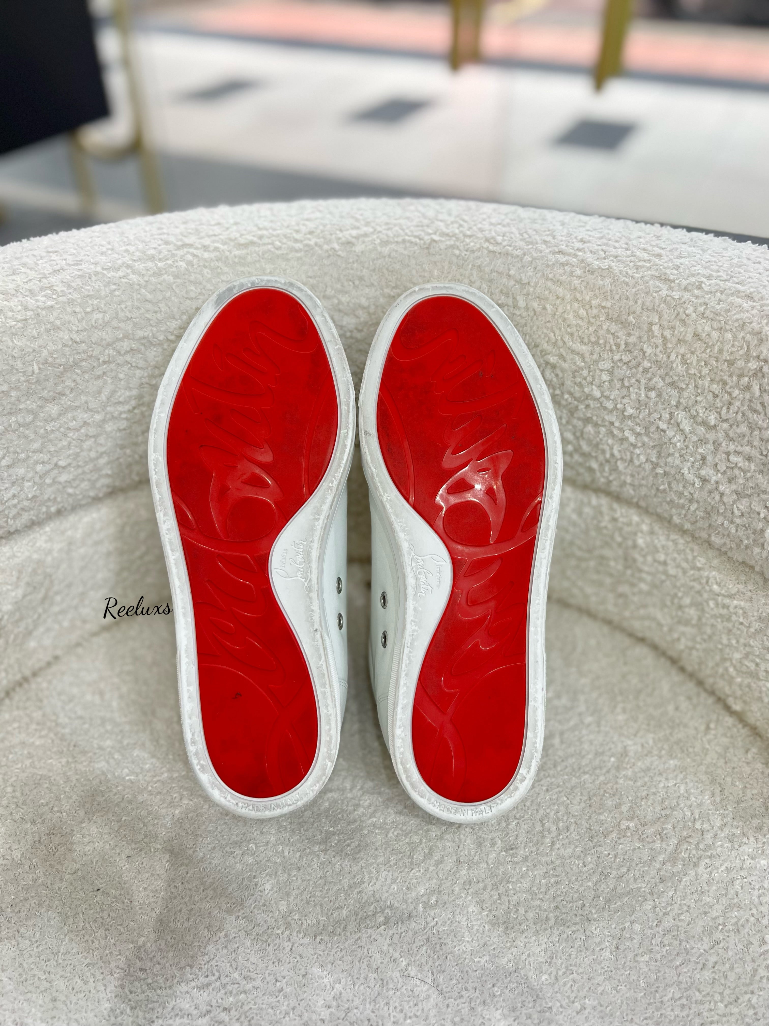 Christian Louboutin Unisex’s Fique A Vontade Leather Low-Top Sneakers