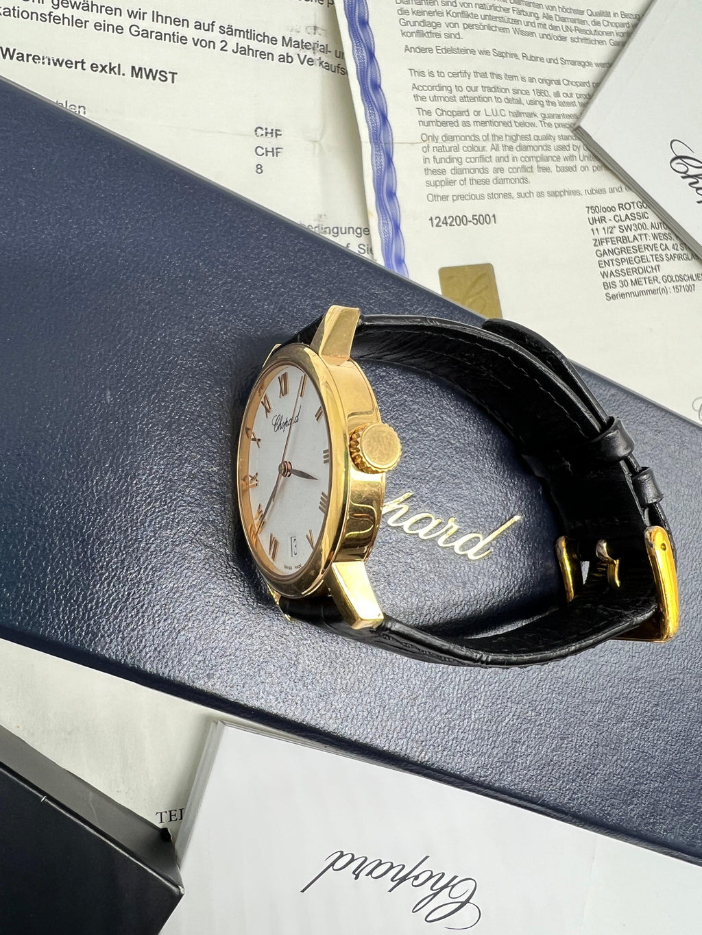 Chopard Classic 750 Gold Watch Full Set - Reeluxs 