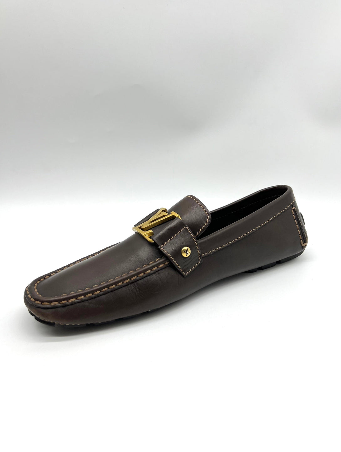 Louis Vuitton Chocolate Brown Monte Carlo Leather Loafers - Reeluxs 