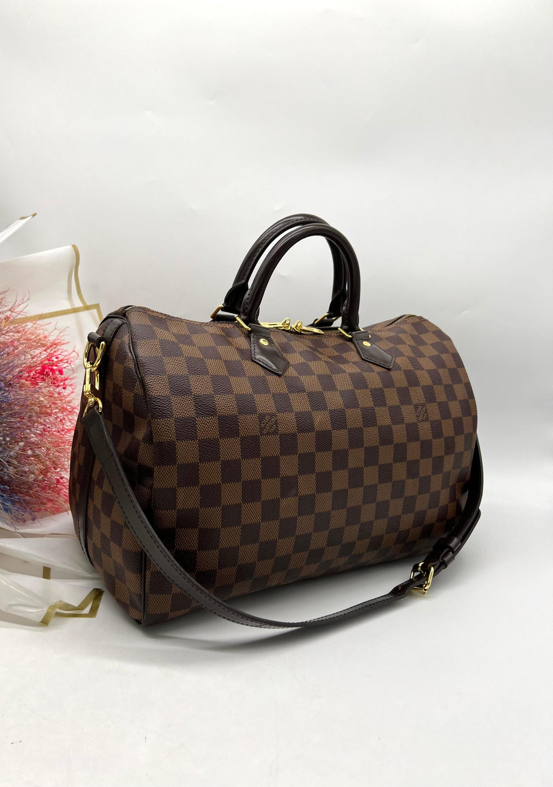 LOUIS VUITTON Damier Ebene Canvas Speedy 35 - Reeluxs 