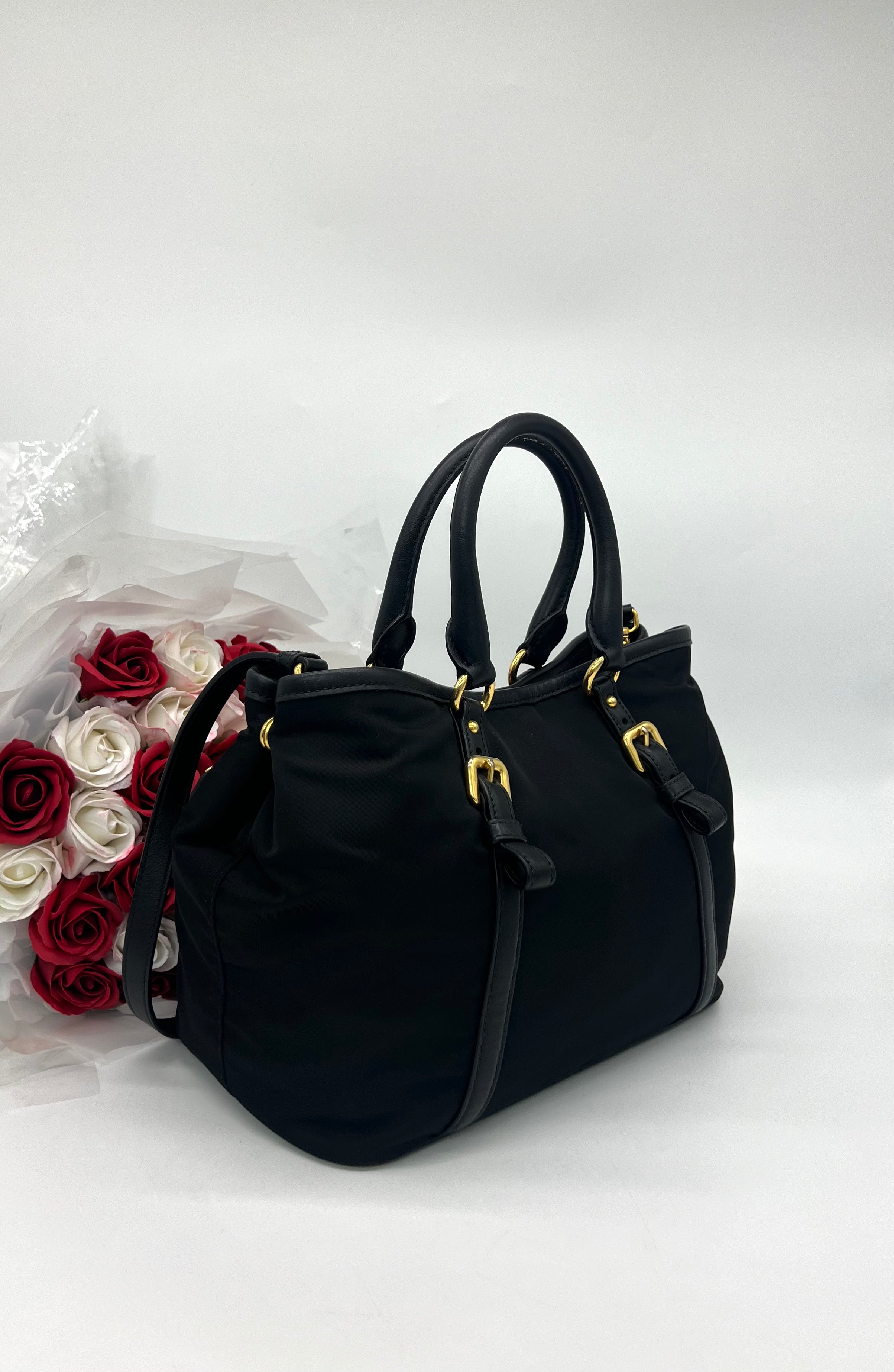 PRADA Nylon Tessuto 2 Ways Carry Bag - Reeluxs 