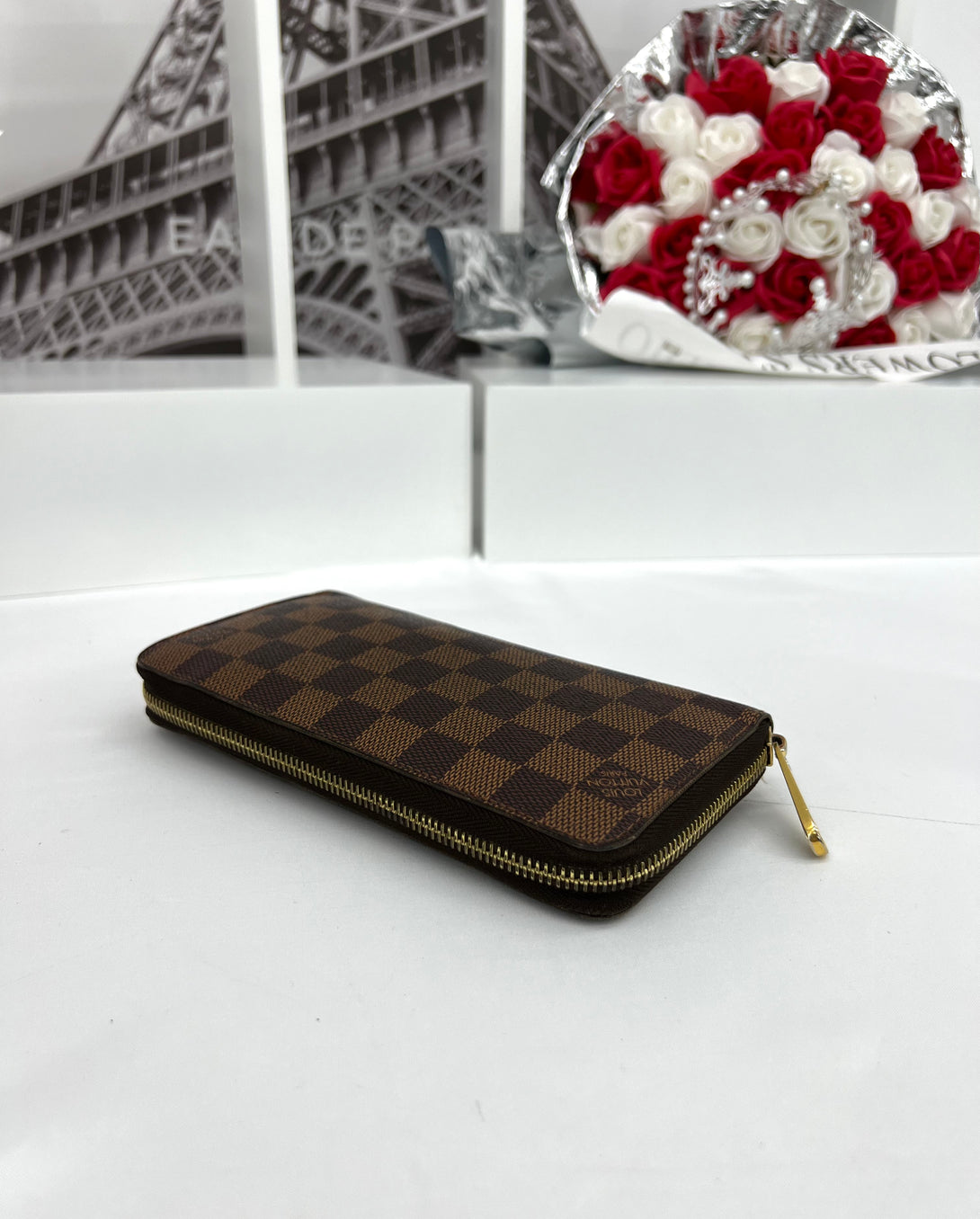 LOUIS VUITTON Damier Ebene Porte Monnaie Zip Long Wallet - Reeluxs 