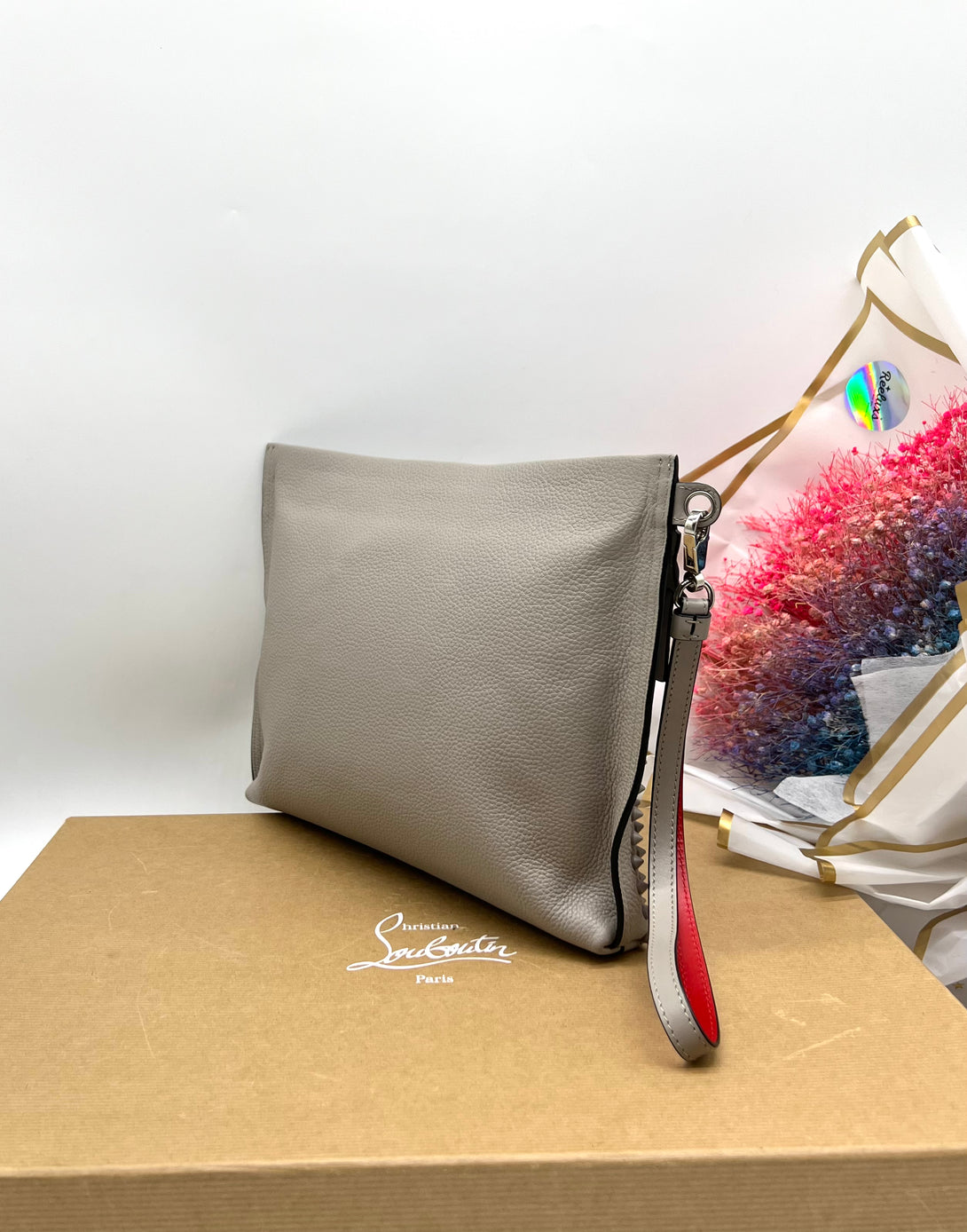 CHRISTIAN LOUBOUTIN Citypouch Spiked Leather Wristlet - Reeluxs 