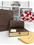 LOUIS VUITTON Damier Ebene Porte Monnaie Zip Long Wallet - Reeluxs 