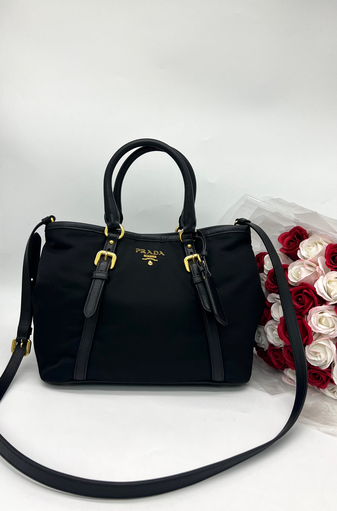 PRADA Nylon Tessuto 2 Ways Carry Bag - Reeluxs 