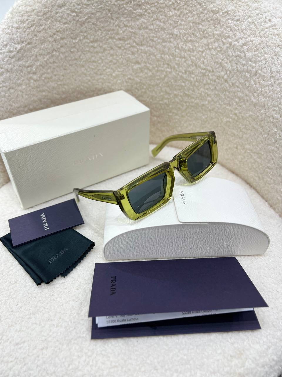 PRADA Eyewear Green Runway Sunglasses