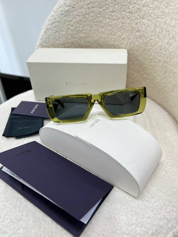 PRADA Eyewear Green Runway Sunglasses