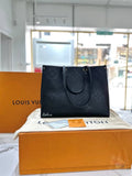 FULL SET LOUIS VUITTON LV On The Go OTG GM Monogram Empreinte Leather Tote Bag