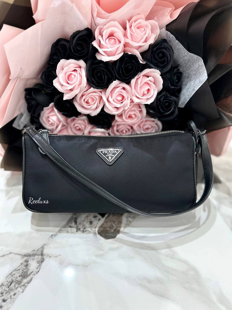 PRADA Re-edtion 2005 Nylon And Saffiano Leather Mini Shoulder Bag