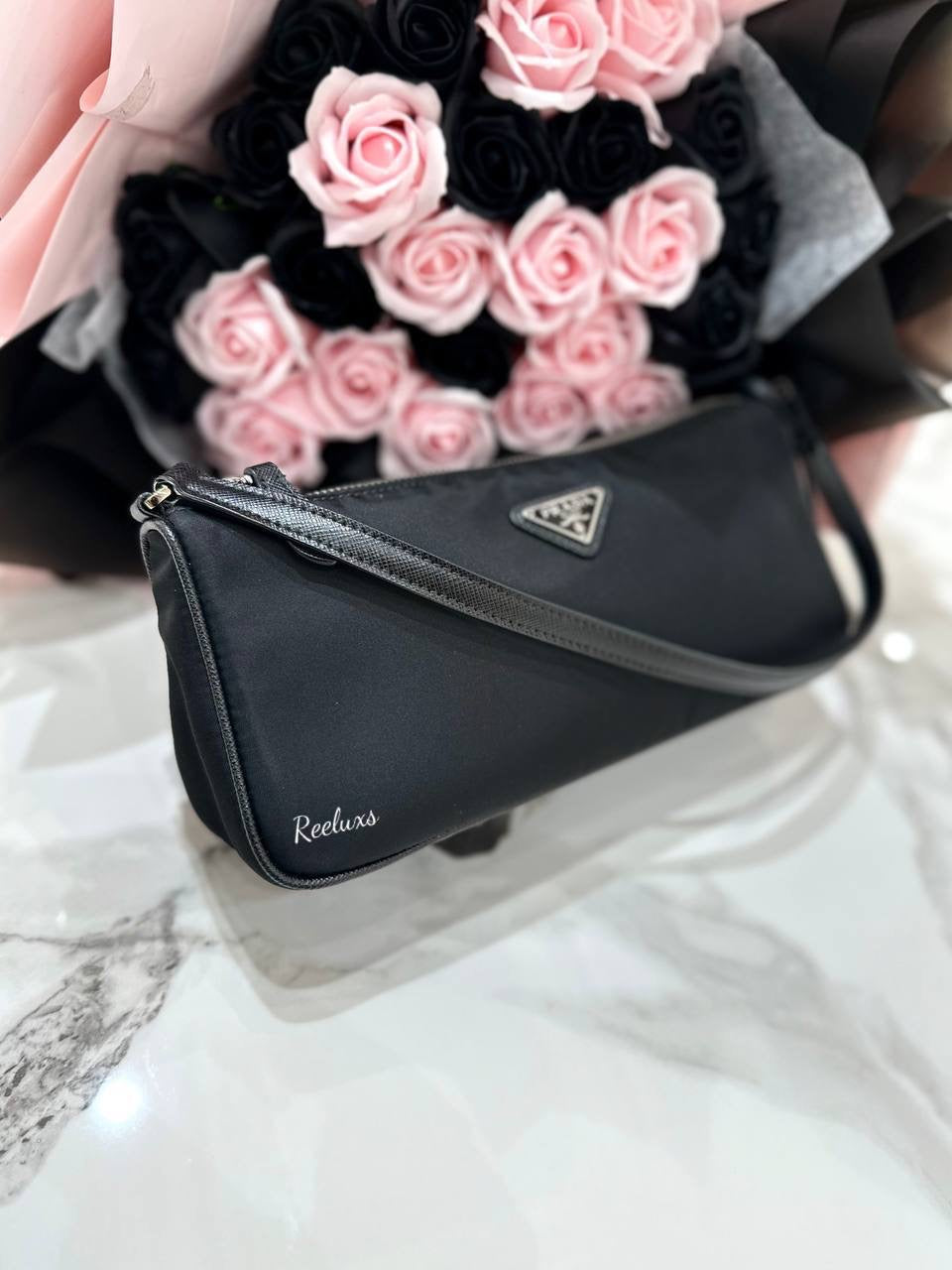 PRADA Re-edtion 2005 Nylon And Saffiano Leather Mini Shoulder Bag