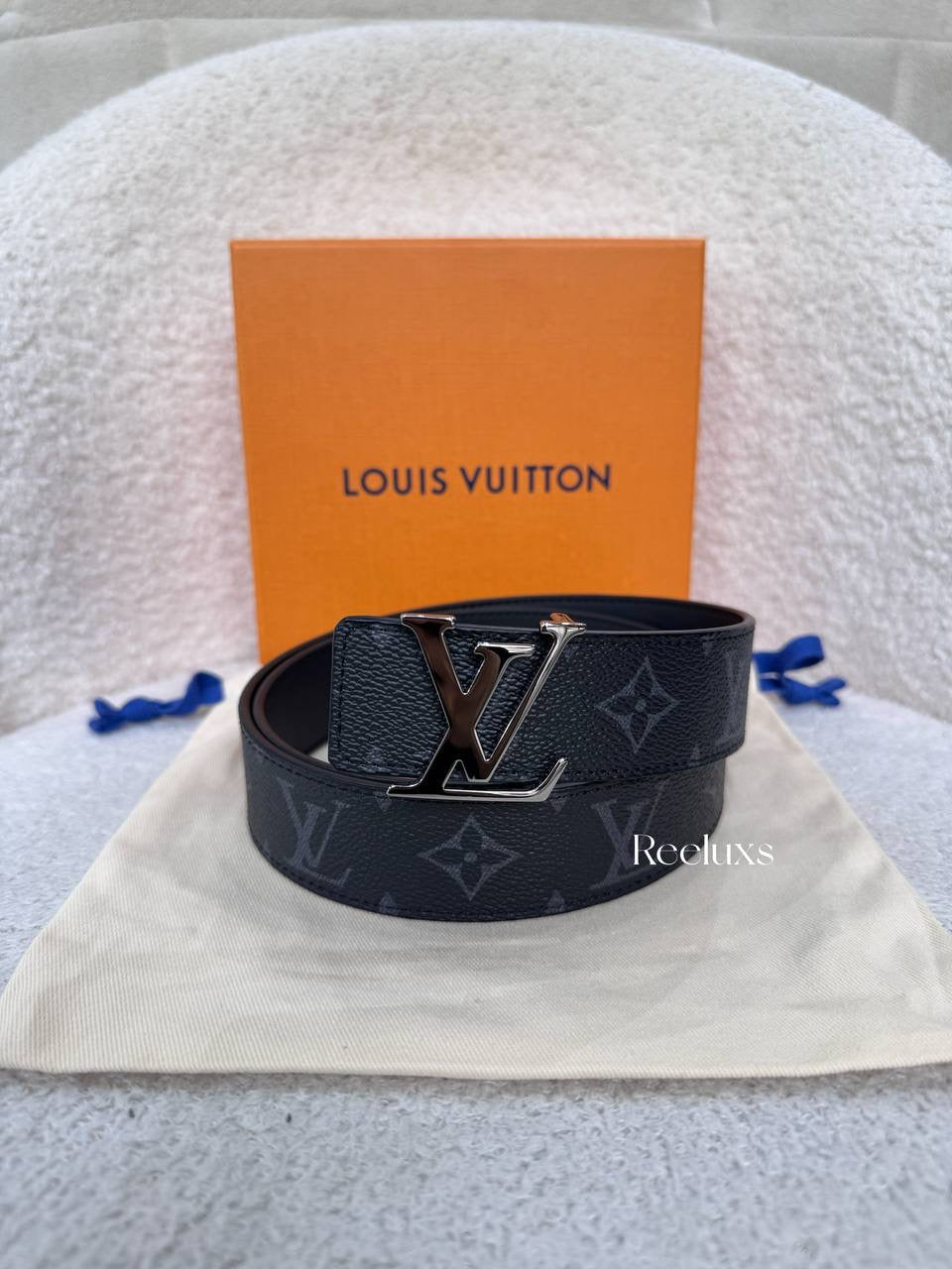 LOUIS VUITTON LV Optic 40 mm Initiales Reversible Belt Monogram Eclipse