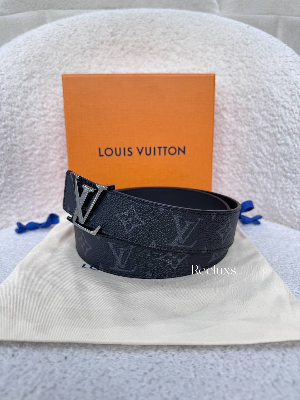 LOUIS VUITTON LV Optic 40 mm Initiales Reversible Belt Monogram Eclipse