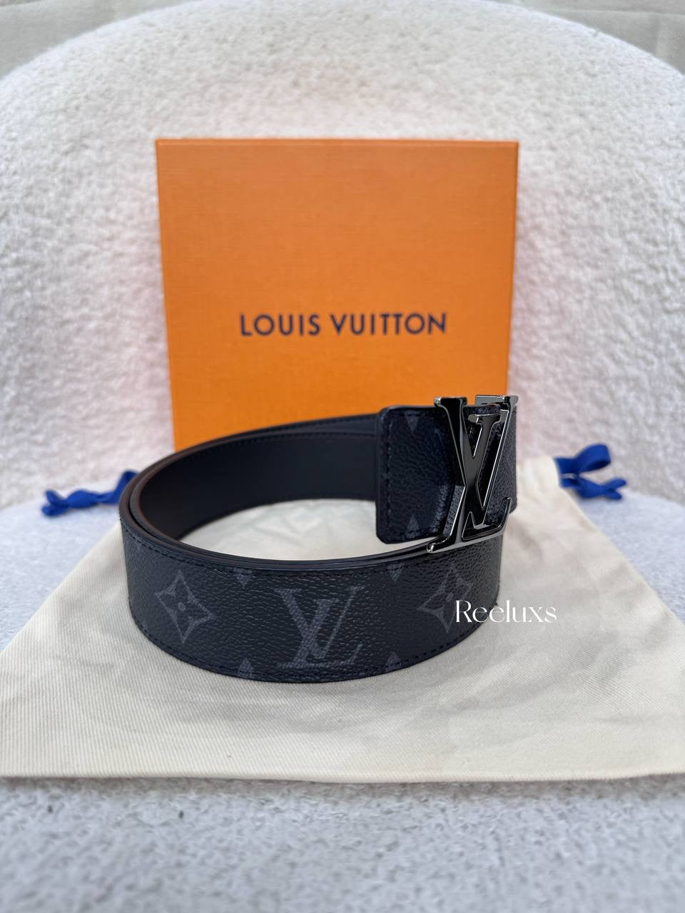 LOUIS VUITTON LV Optic 40 mm Initiales Reversible Belt Monogram Eclipse