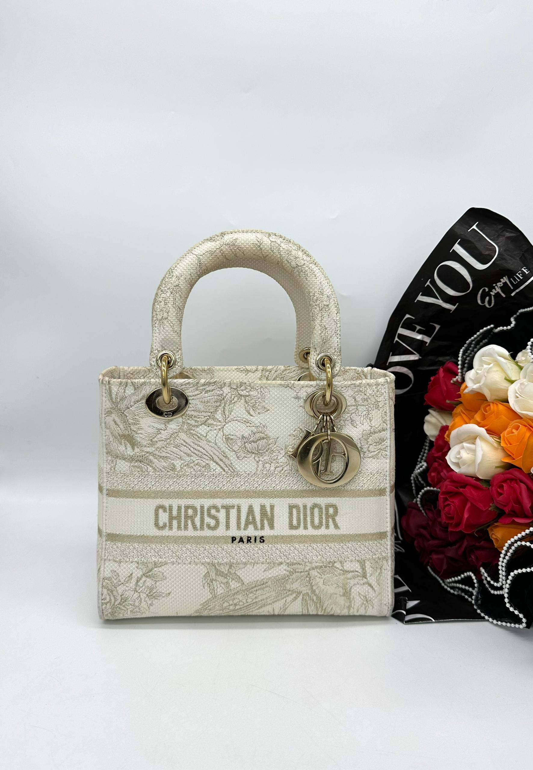 CHRISTIAN DIOR Medium Lady D-Lite Bag - Reeluxs 