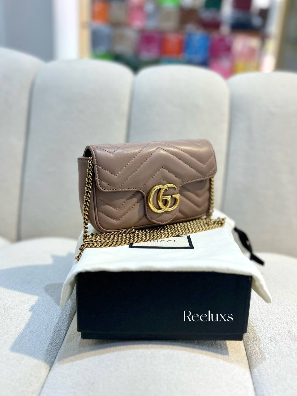 FullSet GUCCI GG Marmont Mini Sling Bag