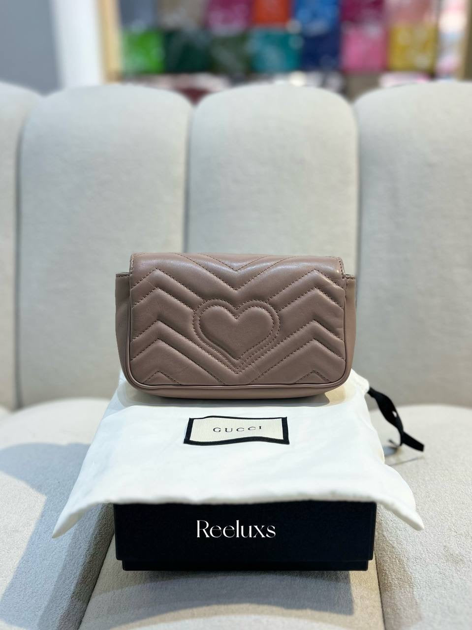 FullSet GUCCI GG Marmont Mini Sling Bag