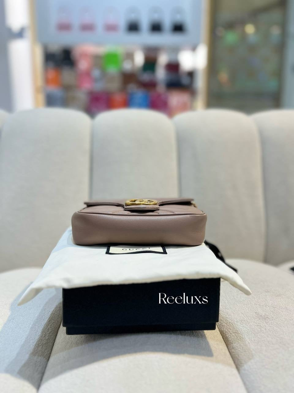 FullSet GUCCI GG Marmont Mini Sling Bag