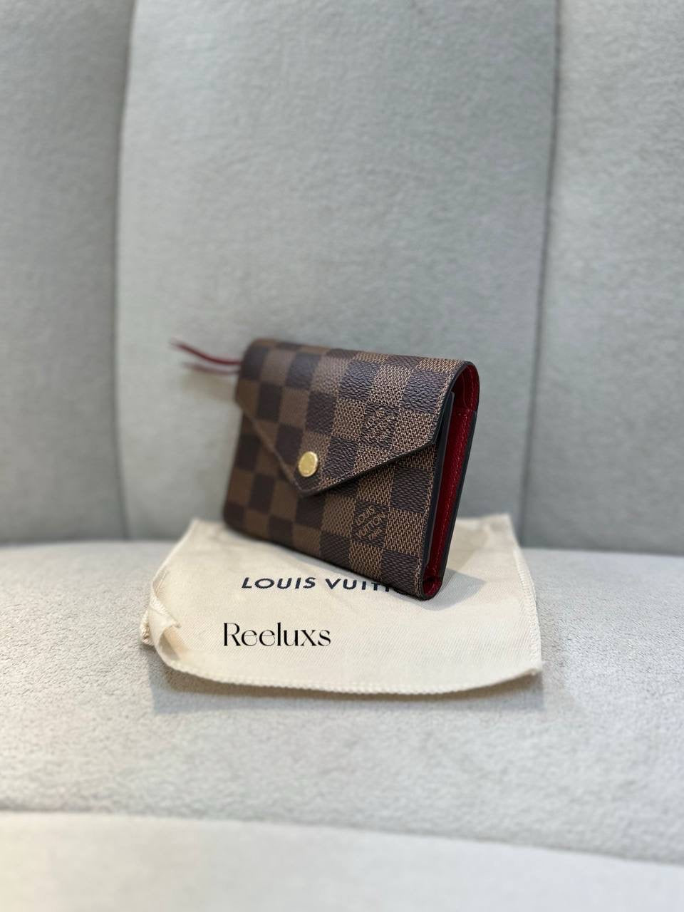 FullSet LOUIS VUITTON LV Damier Ebene Victorine Wallet