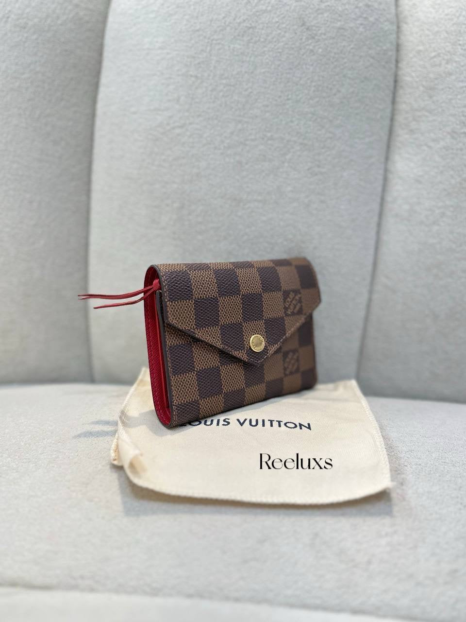 FullSet LOUIS VUITTON LV Damier Ebene Victorine Wallet