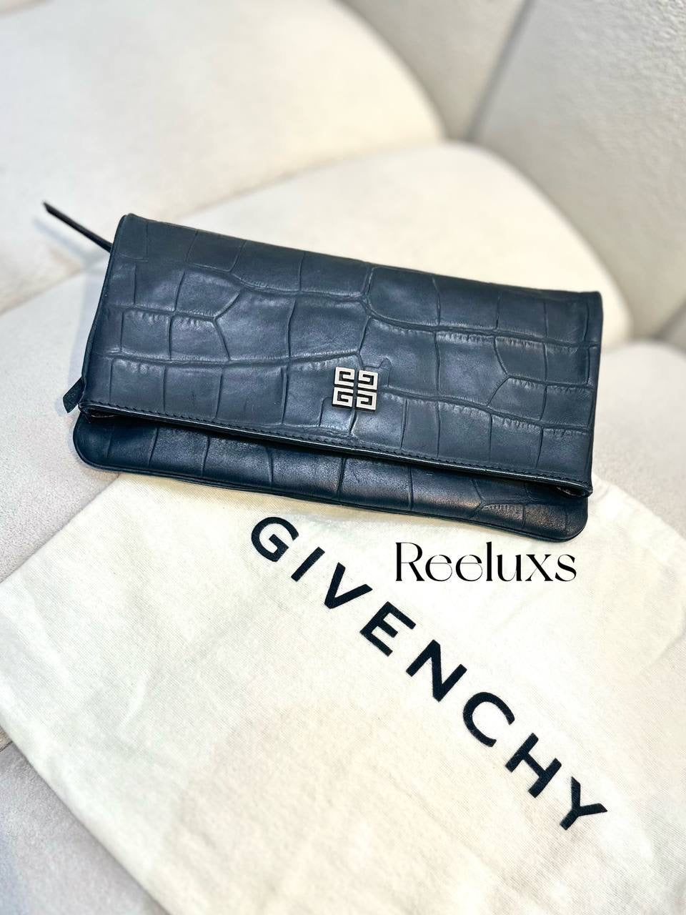 GIVENCHY Crocodile Clutch Bag