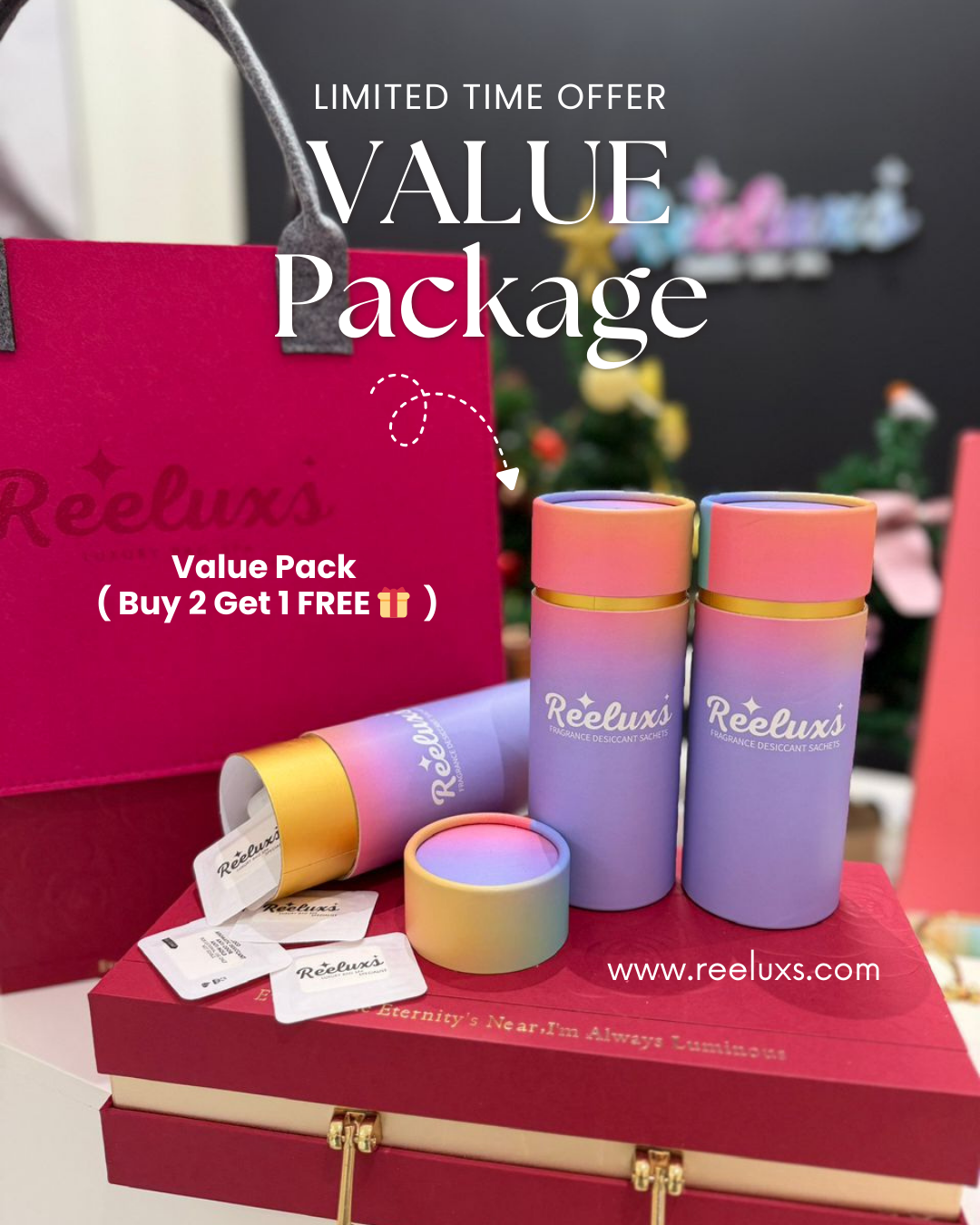 REELUXS Fragrance Desiccant Sachets – Luxury Care for Your Precious Belongings