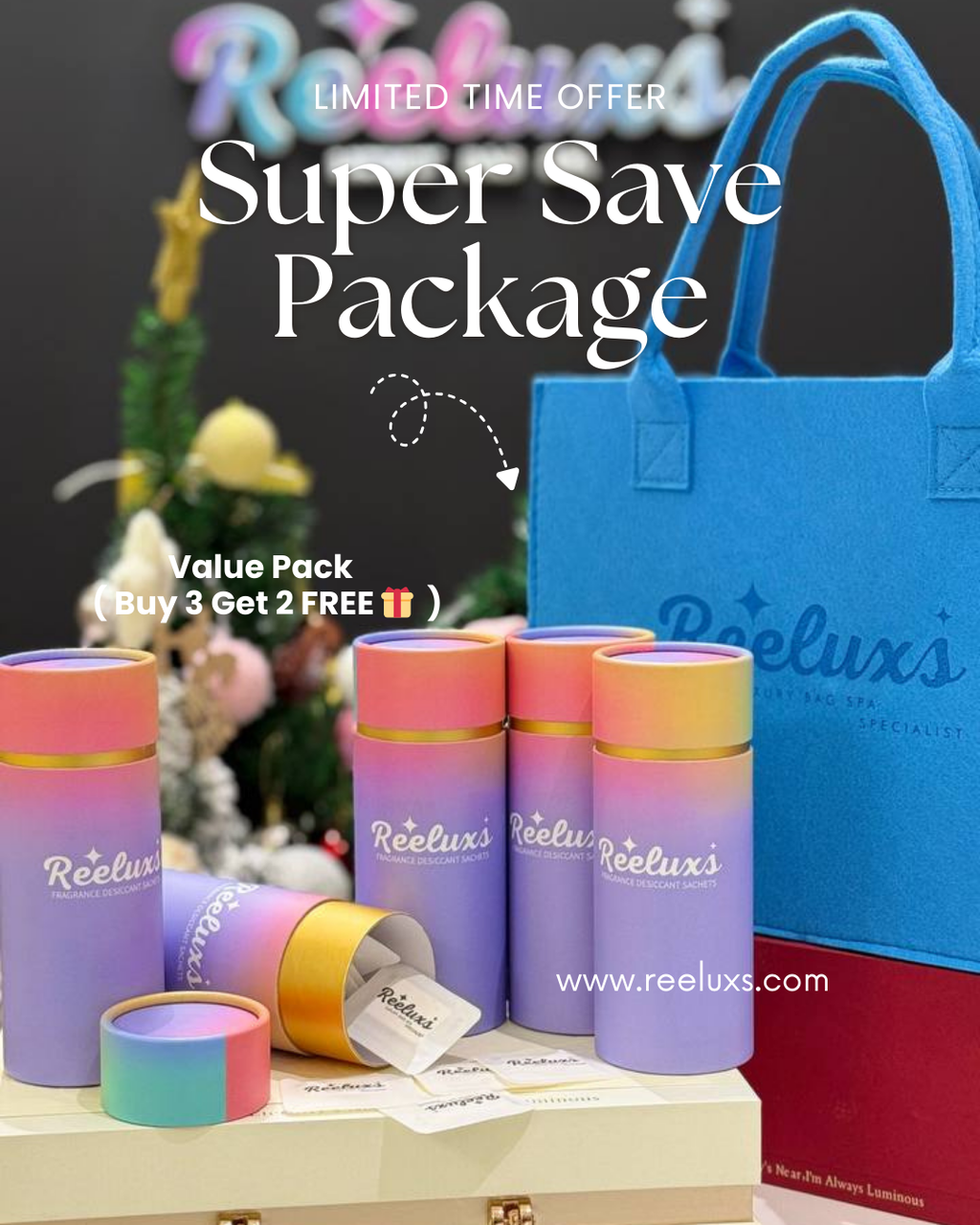 REELUXS Fragrance Desiccant Sachets – Luxury Care for Your Precious Belongings