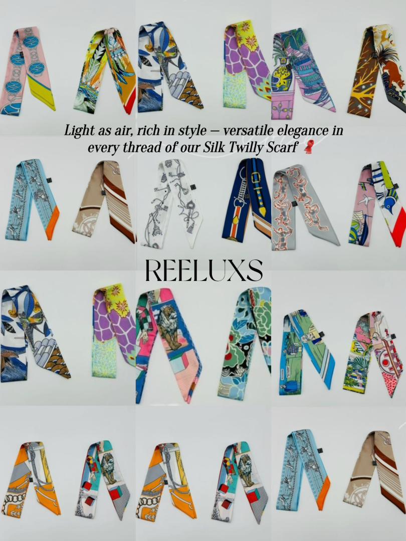 REELUXS Silk Twilly – Versatile Elegance in Every Thread