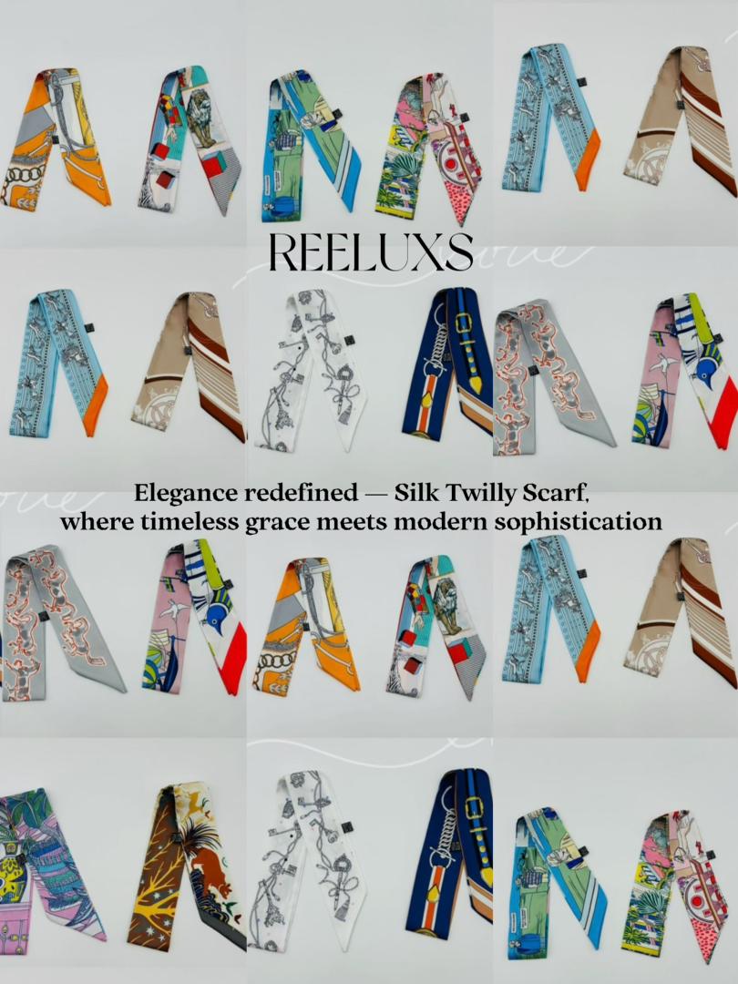 REELUXS Silk Twilly – Versatile Elegance in Every Thread