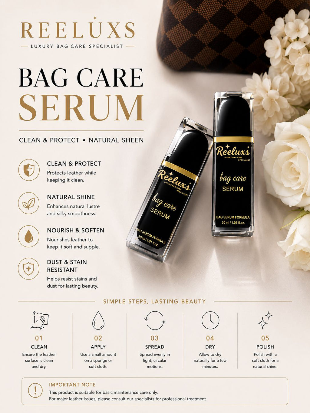 REELUXS LEATHER SERUM Treatment & Care