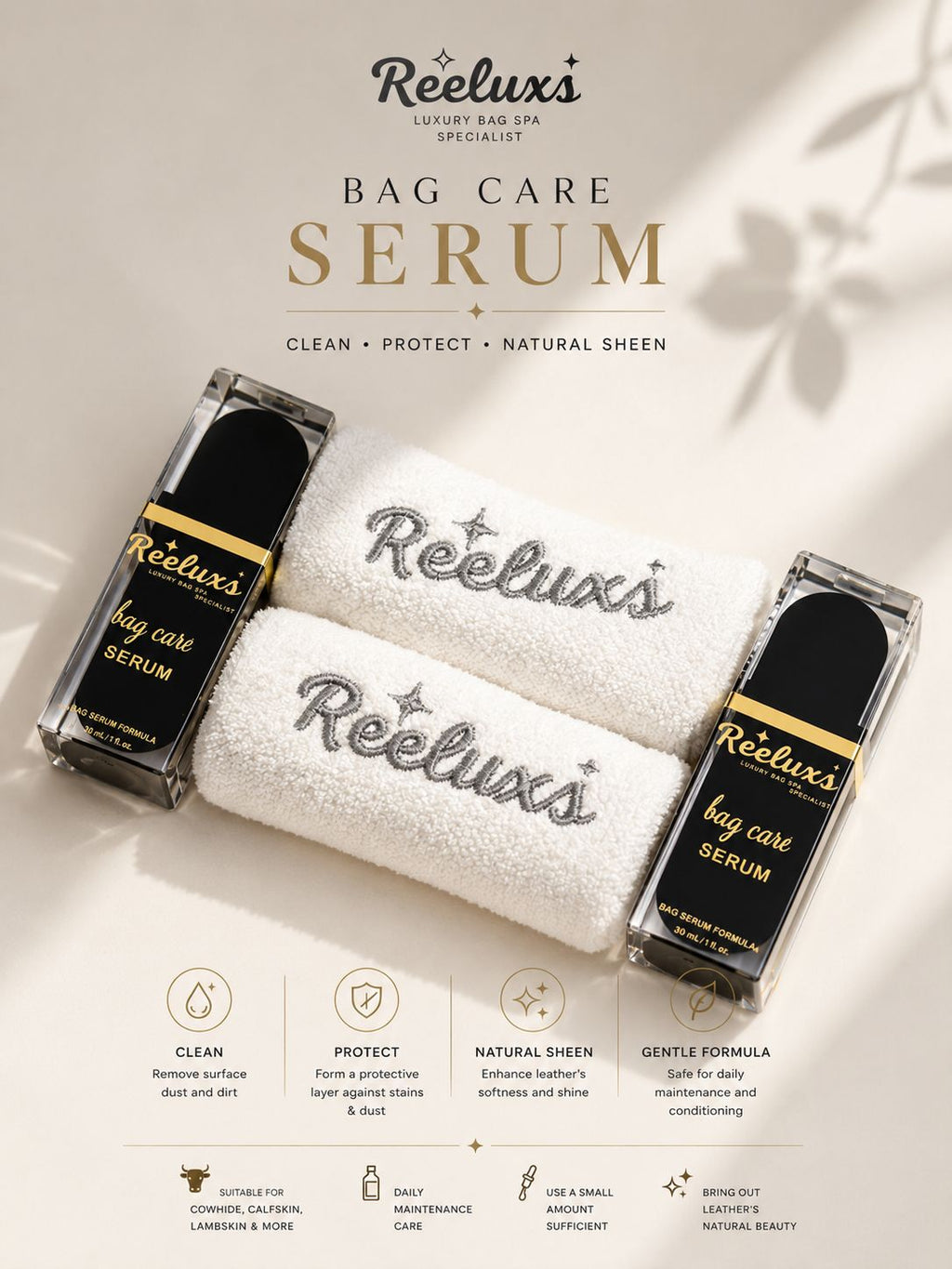 REELUXS LEATHER SERUM Treatment & Care