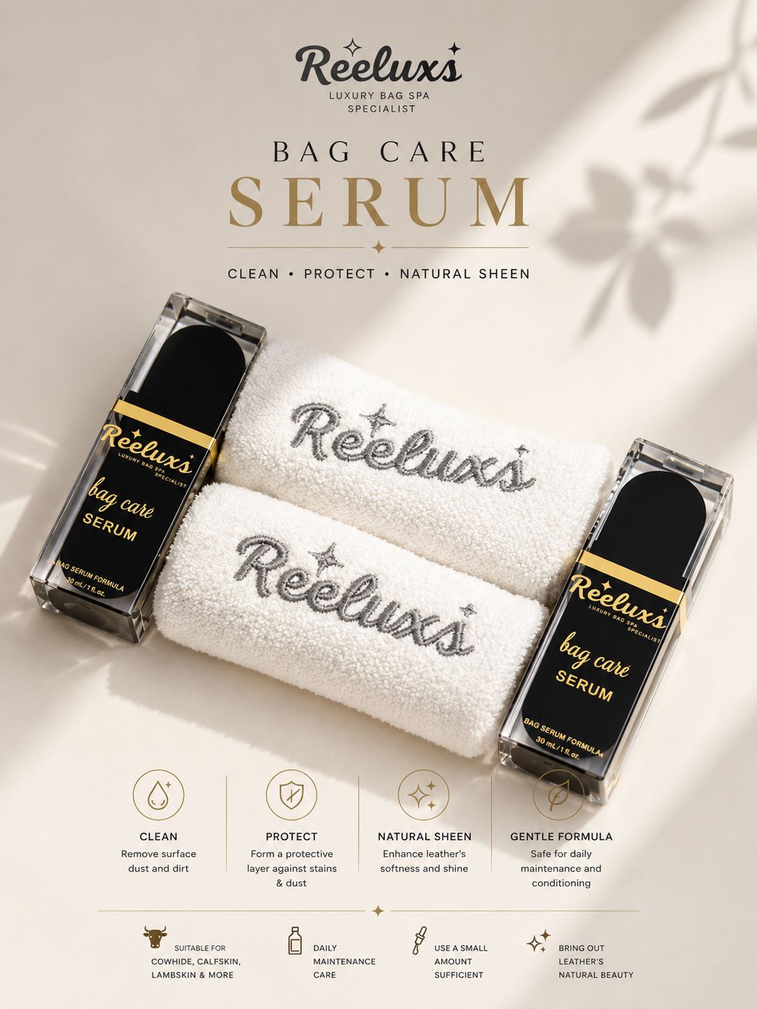 REELUXS LEATHER SERUM Treatment & Care