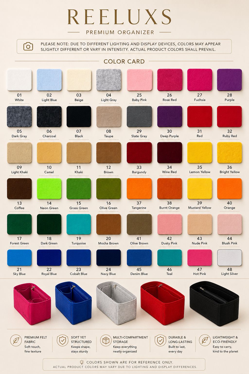 REELUXS Organizer - Multiple Shape