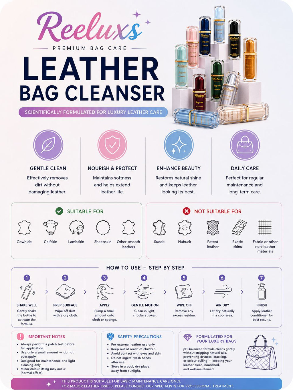 REELUXS Leather Bag Cleanser