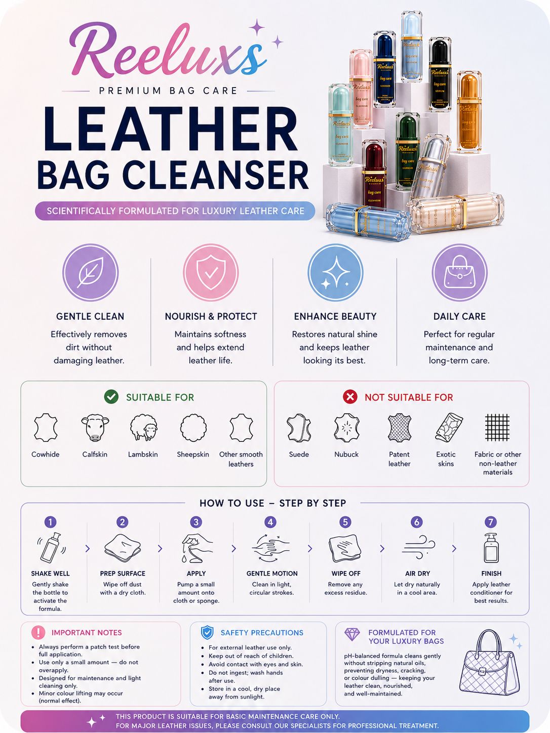 REELUXS Leather Bag Cleanser