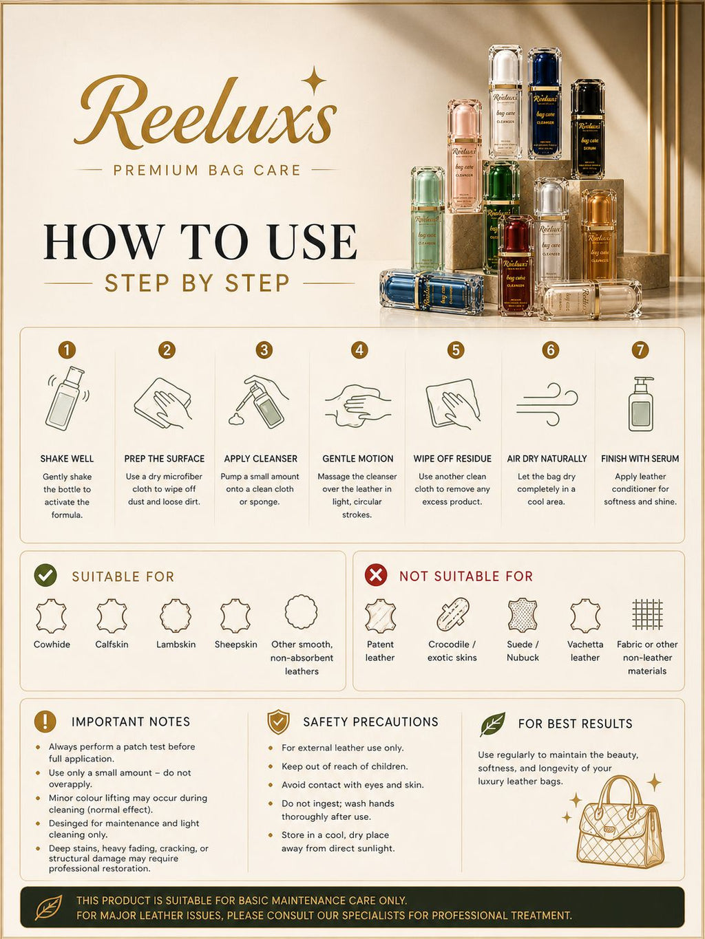 REELUXS Leather Bag Cleanser