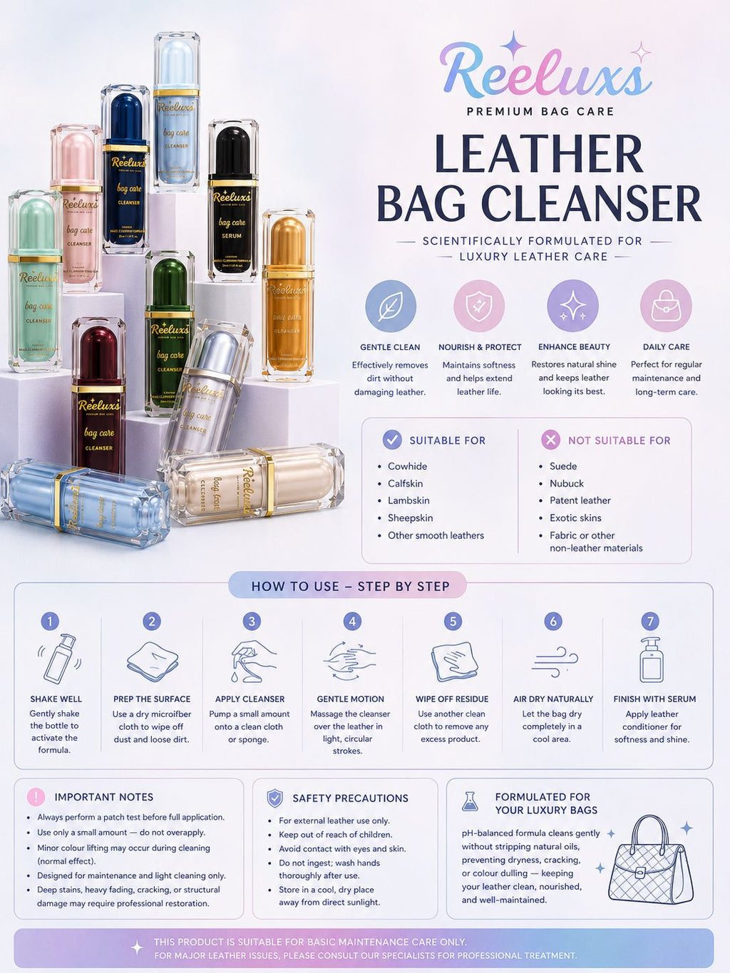 REELUXS Leather Bag Cleanser