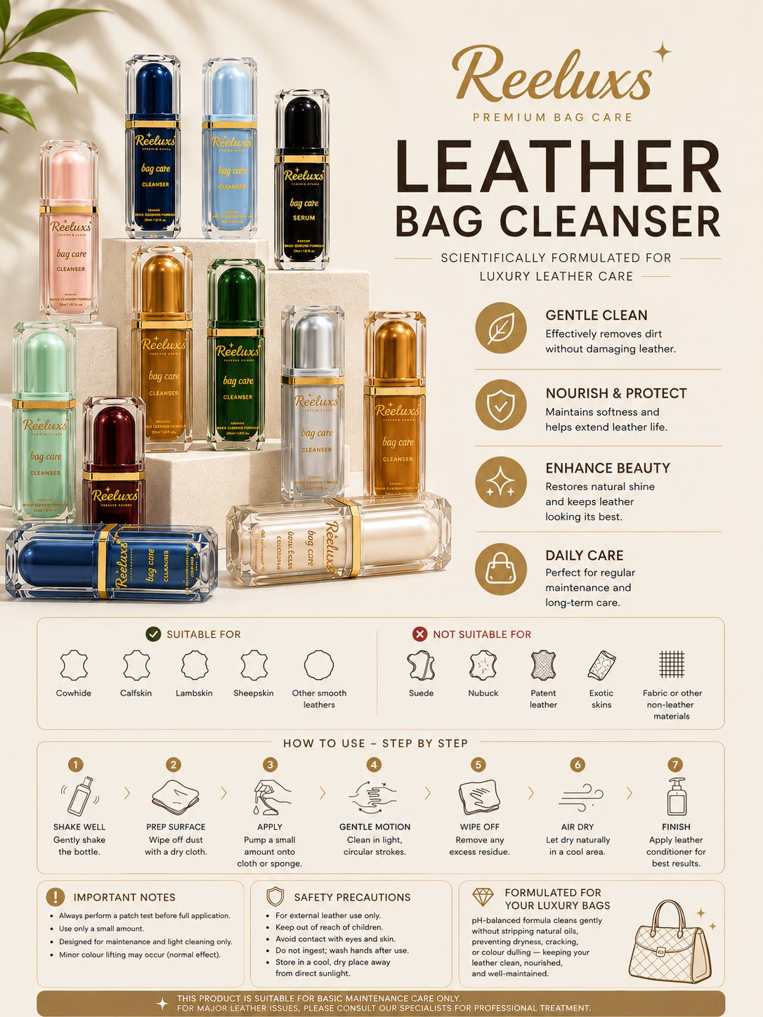 REELUXS Leather Bag Cleanser