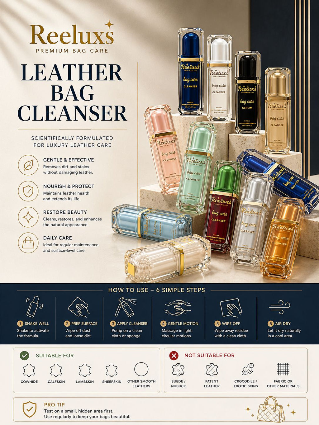REELUXS Leather Bag Cleanser