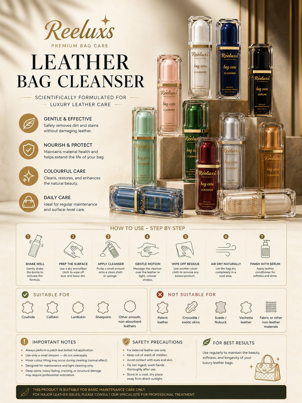 REELUXS Leather Bag Cleanser