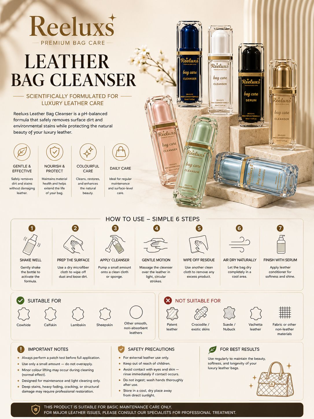 REELUXS Leather Bag Cleanser