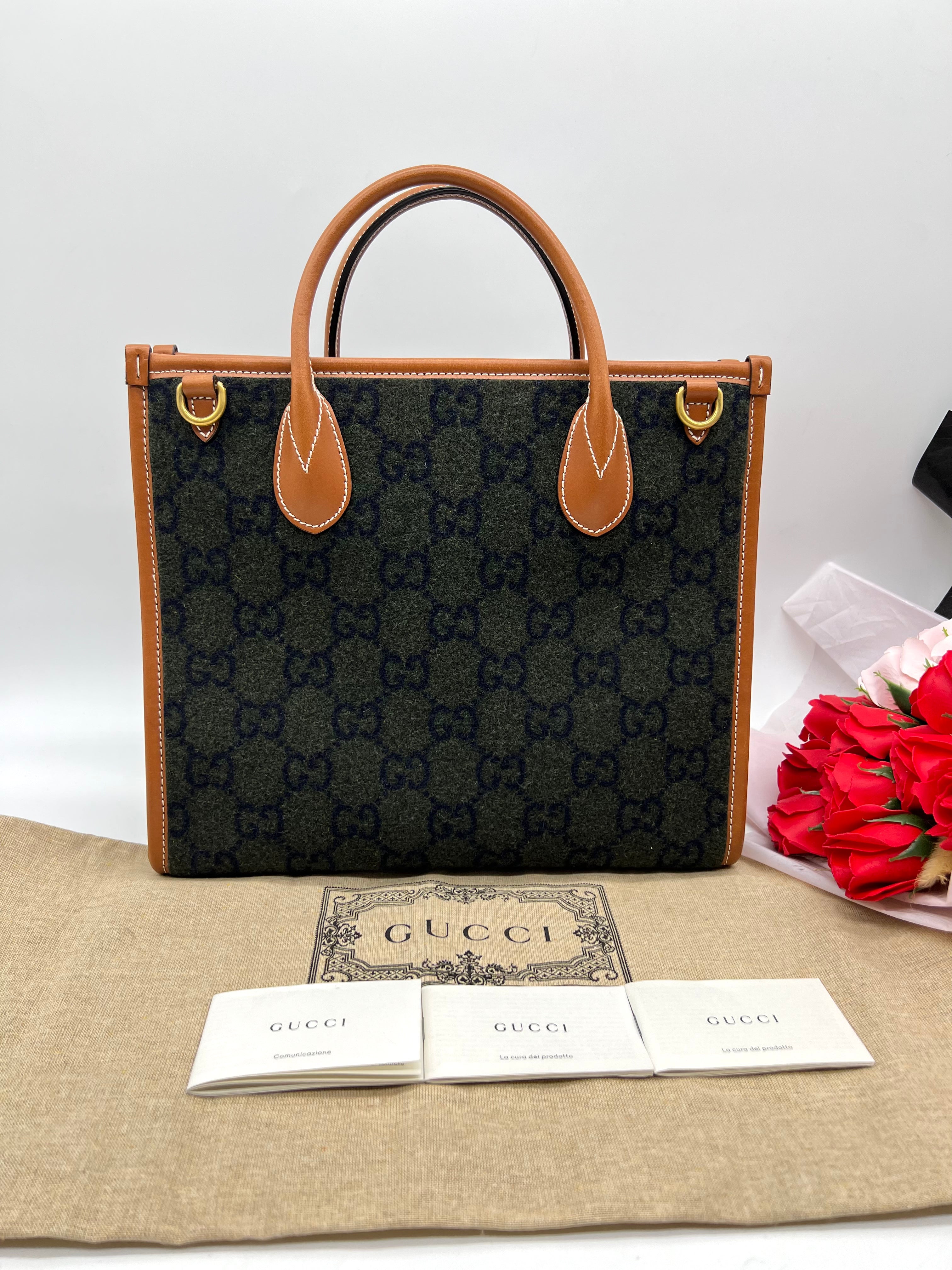 GUCCI GG Supreme Script Cotton Canvas Tote Bag - Reeluxs 