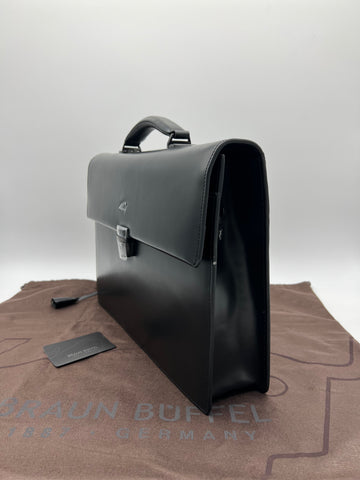 Braun Buffel Black Color Briefcase Bag (not LV/Cartier/Mont Blanc) - Reeluxs 