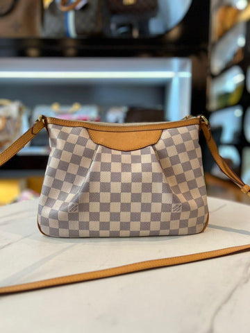 LOUIS VUITTON Damier Azur Siracusa PM Shoulder Bag - Reeluxs 