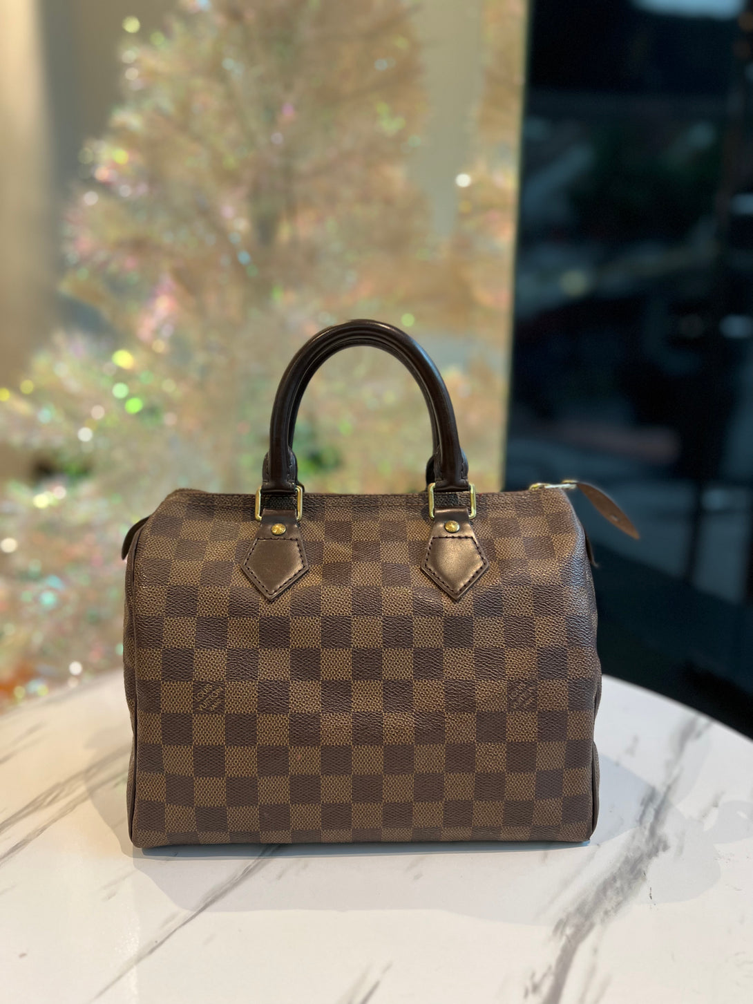 LOUIS VUITTON Speedy 25 Damier Ebene Canvas - Reeluxs 