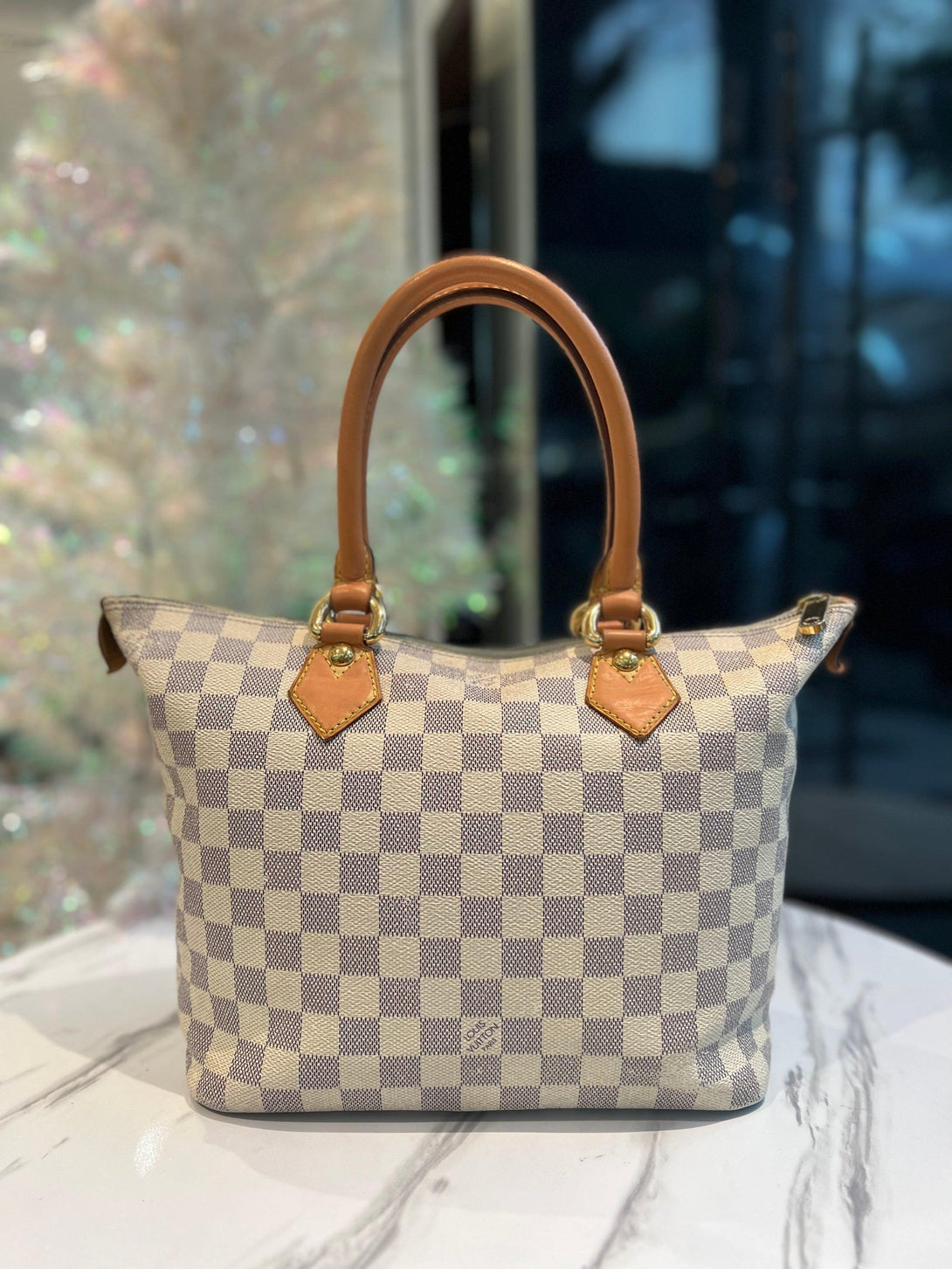 LOUIS VUITTON Saleya PM Damier Azur Canvas - Reeluxs 