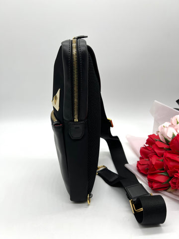 Fendi Black Bag Bugs One Shoulder Backpack - Reeluxs 