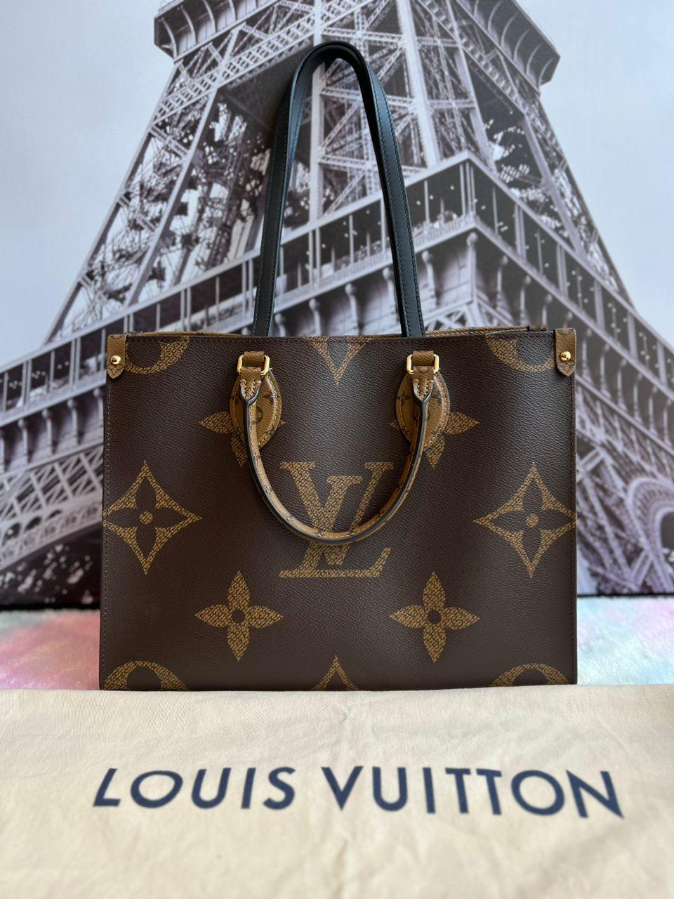 LOUIS VUITTON Monogram Giant Canvas Onthego MM Shoulder Bag - Reeluxs 