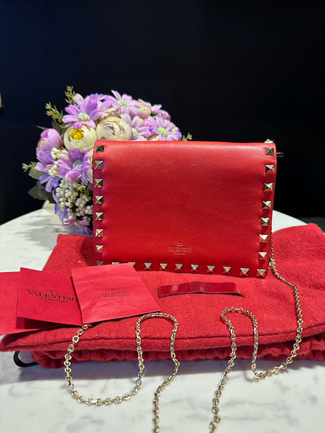 Valentino  Garavani Red Sling Mini Bag
