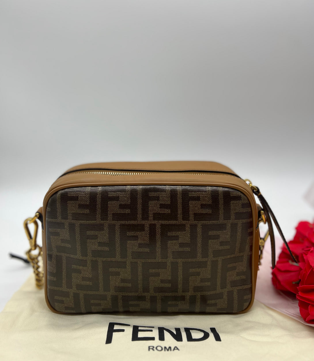 Shoulder Bag/FENDI Cam/Calf Le Moganno Panna+Carame - Reeluxs 